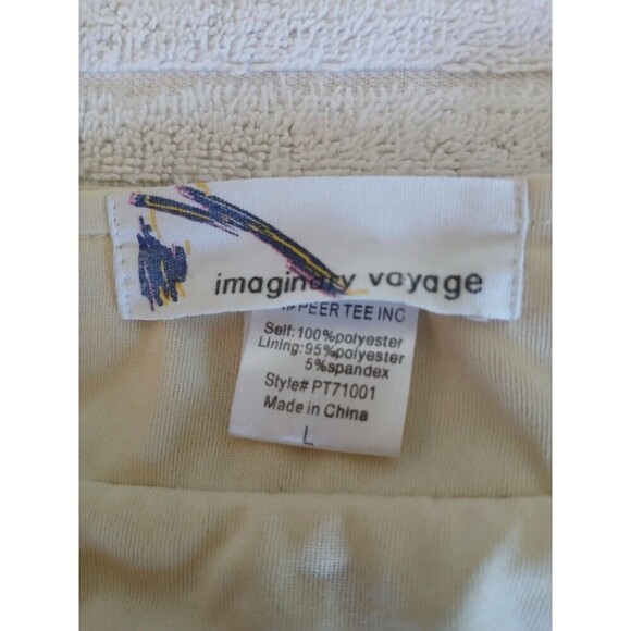 Imaginary Voyage Sleeveless Top Tunic Large Spaghetti Strap Flowy Butterfly - Picture 12 of 13